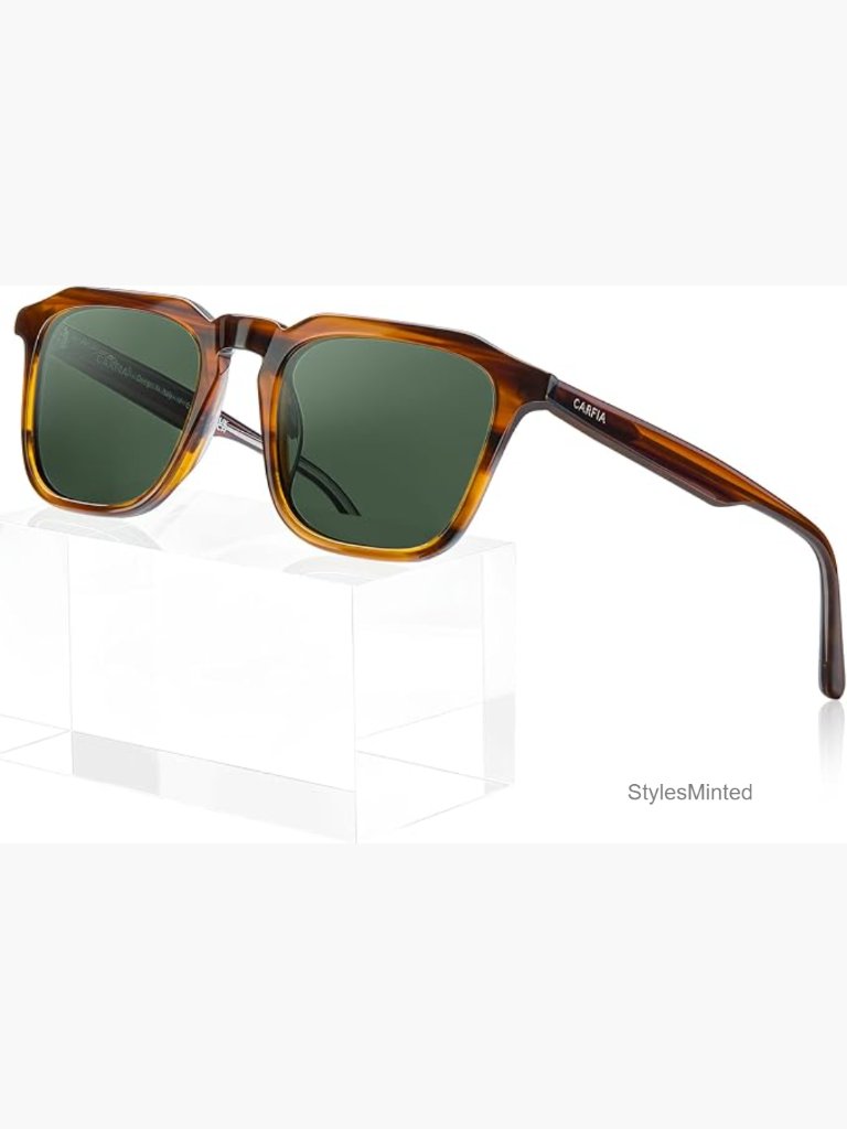 Vintage Retro Square Acetate Polarized Sunglasses Uv Protection Gift Set
